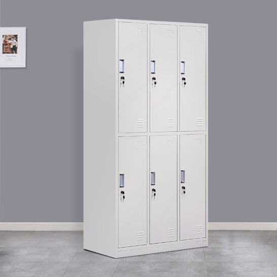Armario de almacenamiento de metal de 6 puertas