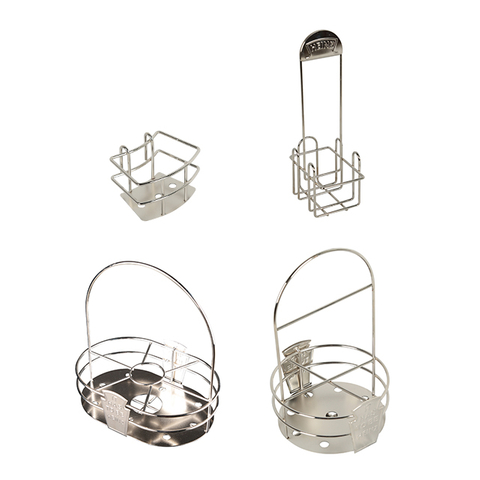 Cesta de mesa del tenedor del carrito del condimento del acero inoxidable para sostener la botella de Heinz