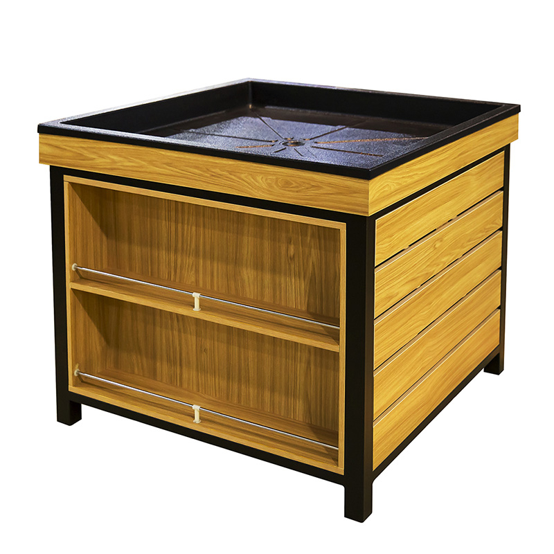 Contenedor de huerta de listones verticales