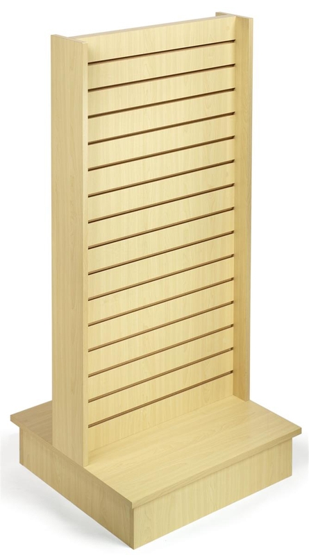 Estantería de madera de la pared del listón de 2 sistemas al por menor independientes laterales de Slatwall