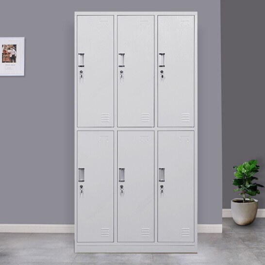 Armario de almacenamiento de metal de 6 puertas