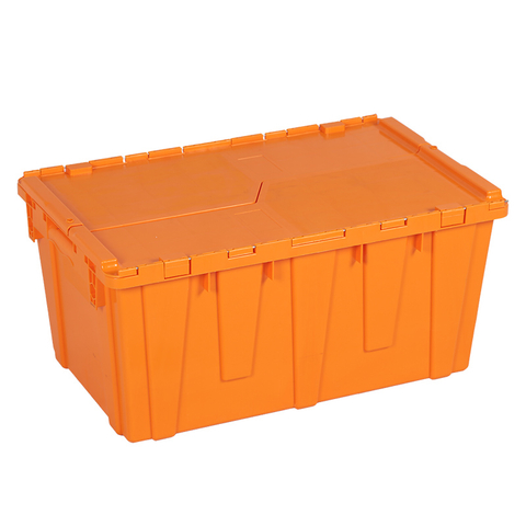 Contenedor con tapa adjunta de caja apilable de plástico NLB-13