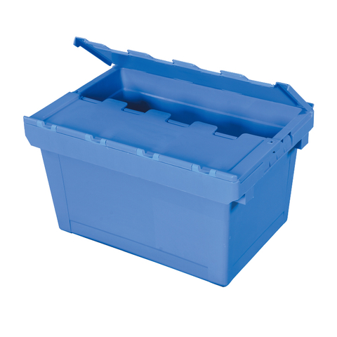 Contenedor con tapa adjunta de caja apilable de plástico NLB-2