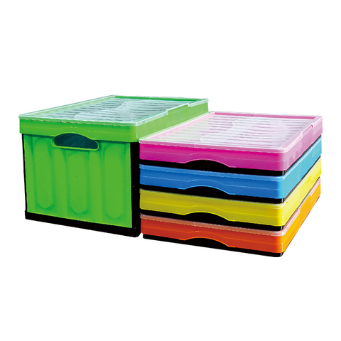 Caja de plástico plegable plegable colorida