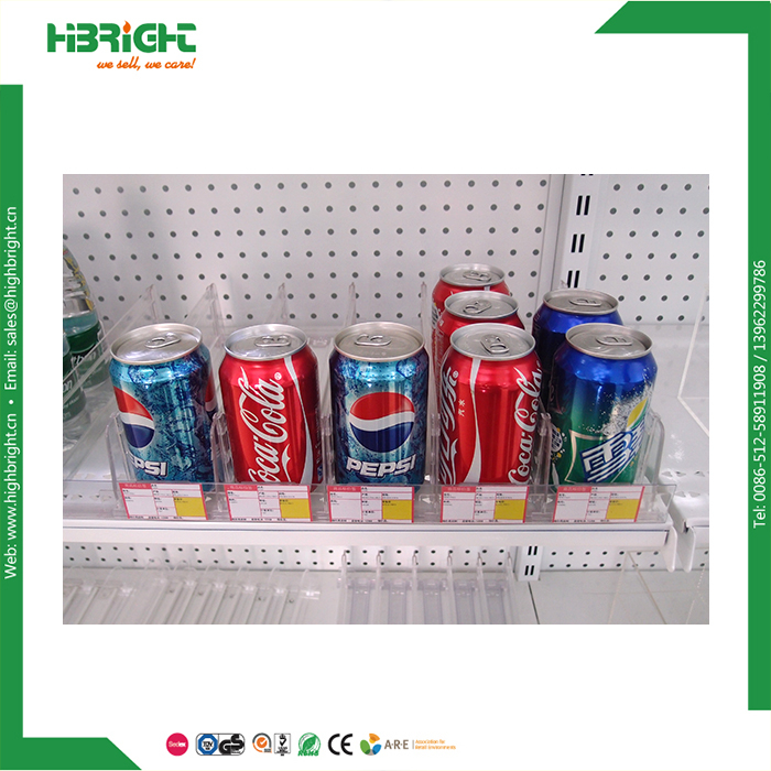 Empujadores plásticos de la primavera del empujador del estante de la bebida de la botella del cigarrillo del supermercado del tamaño ajustable