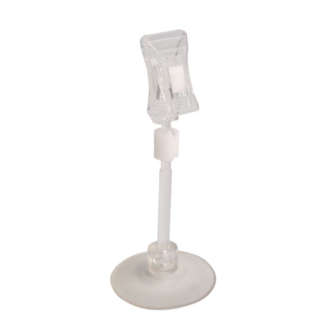 Soporte para carteles con clip y ventosa