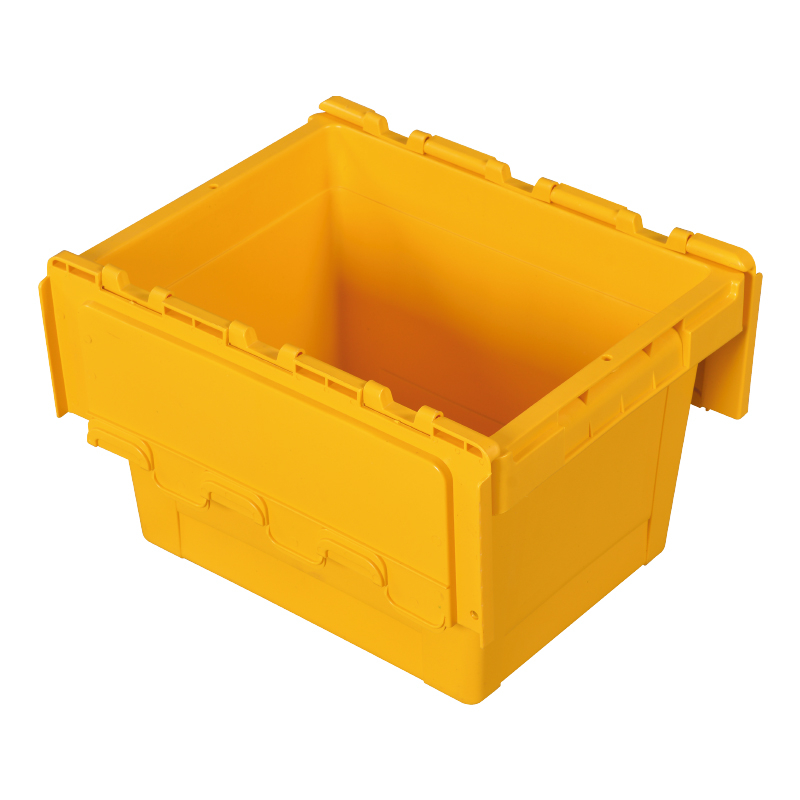 Contenedor con tapa adjunta de caja apilable de plástico NLB-1