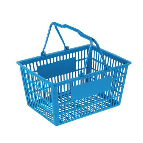 Cesta de compras manual de plástico de 32 litros