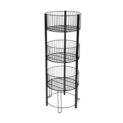 Contenedor volcador de alambre de tres niveles Cesta de 3 niveles Stan