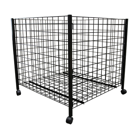 contenedor de basura de alambre cuadrado