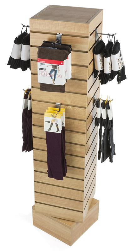 Exhibición de pared de listones de madera giratoria Exhibiciones de pared de listones independientes