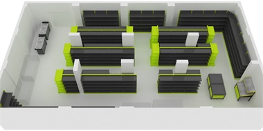 Tienda de comestibles de Kuwait 300m2 2014