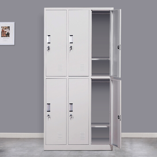Armario de almacenamiento de metal de 6 puertas