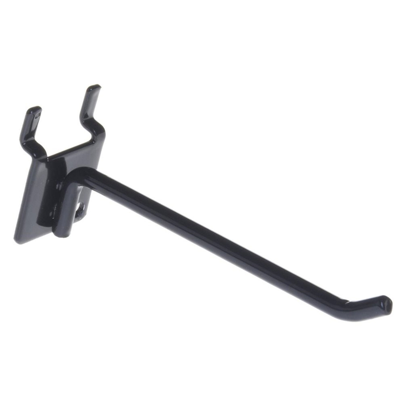 Gancho para tablero perforado de una sola punta con base de metal