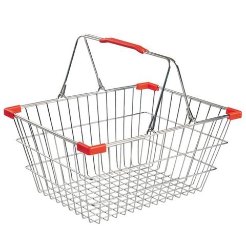 Cesta de compras metálica