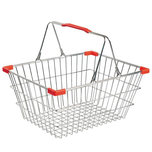 Cesta de compras metálica