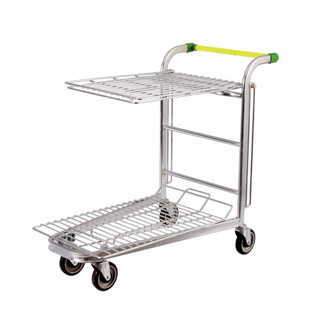 Carro de plataforma de almacén de transportador de servicio pesado de supermercado
