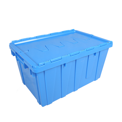 Contenedor con tapa adjunta de caja apilable de plástico NLB-5