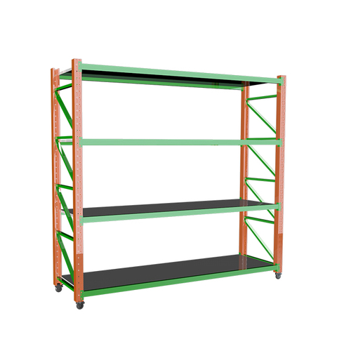 Estantería de almacén con ruedas
