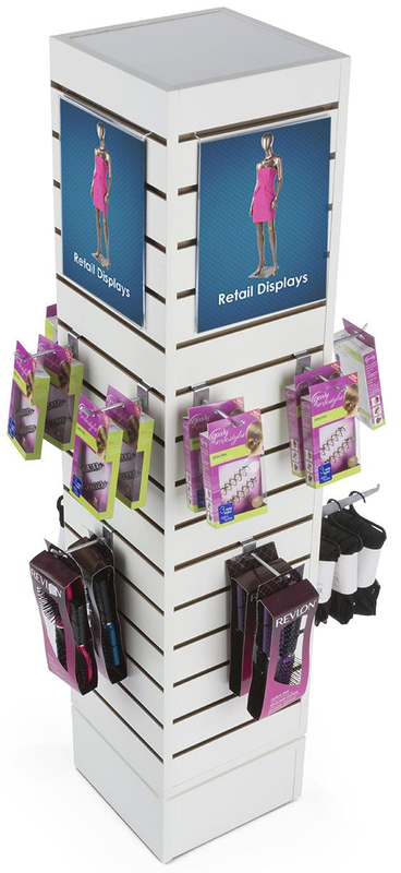 Exhibición de pared de listones de madera giratoria Exhibiciones de pared de listones independientes