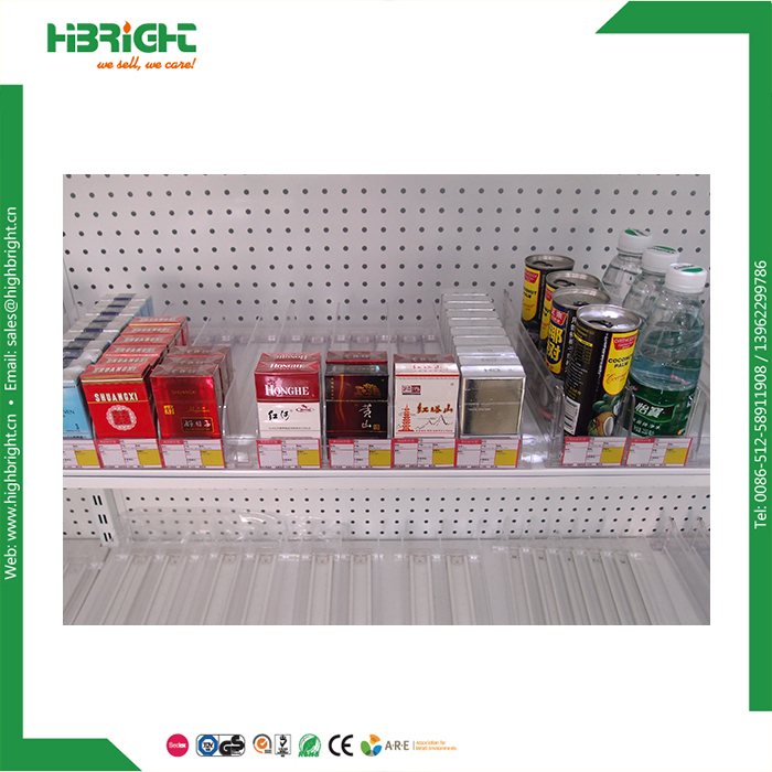 Empujadores plásticos de la primavera del empujador del estante de la bebida de la botella del cigarrillo del supermercado del tamaño ajustable