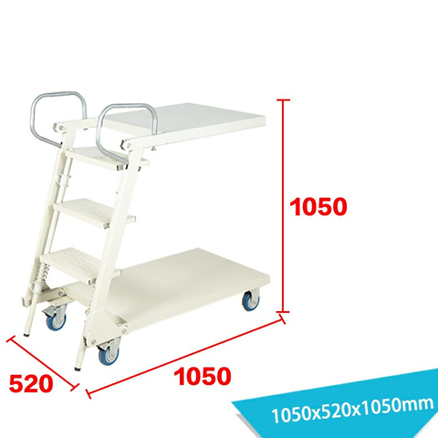 Escalera rodante portátil para supermercado de 3 escalones LT-1
