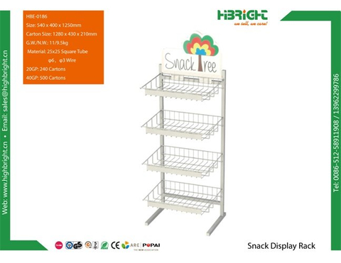 Estante de exhibición de refrigerios