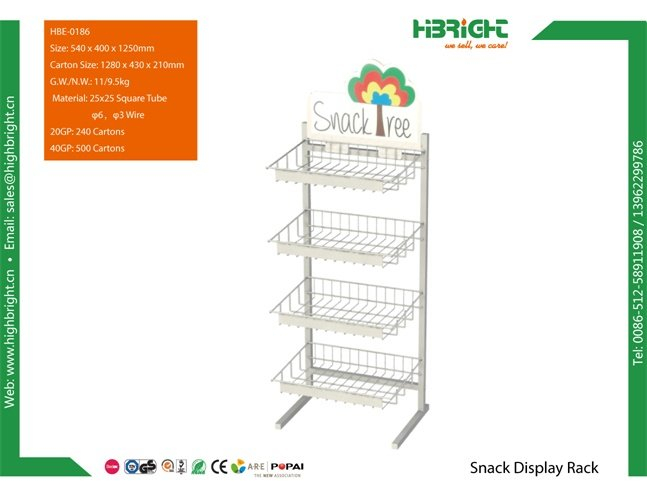 Estante de exhibición de refrigerios