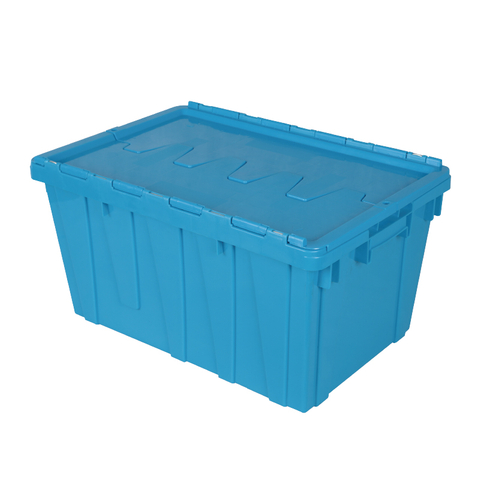 Contenedor con tapa adjunta de caja apilable de plástico NLB-4