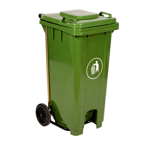 Bote de basura colorido de 120 L resistente de HDPE