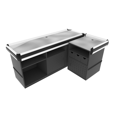 Mostrador de caja para supermercado pequeño