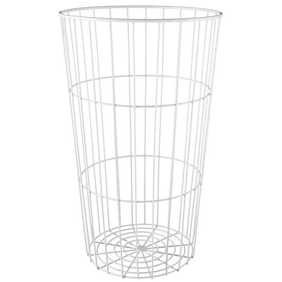 Papelera de bolas redonda blanca