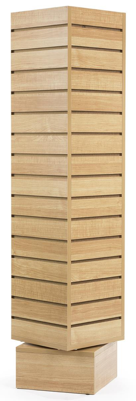 Exhibición de pared de listones de madera giratoria Exhibiciones de pared de listones independientes