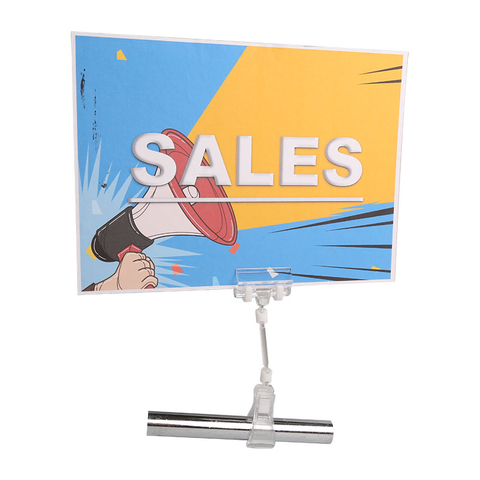 Soporte para carteles con clip de rotación