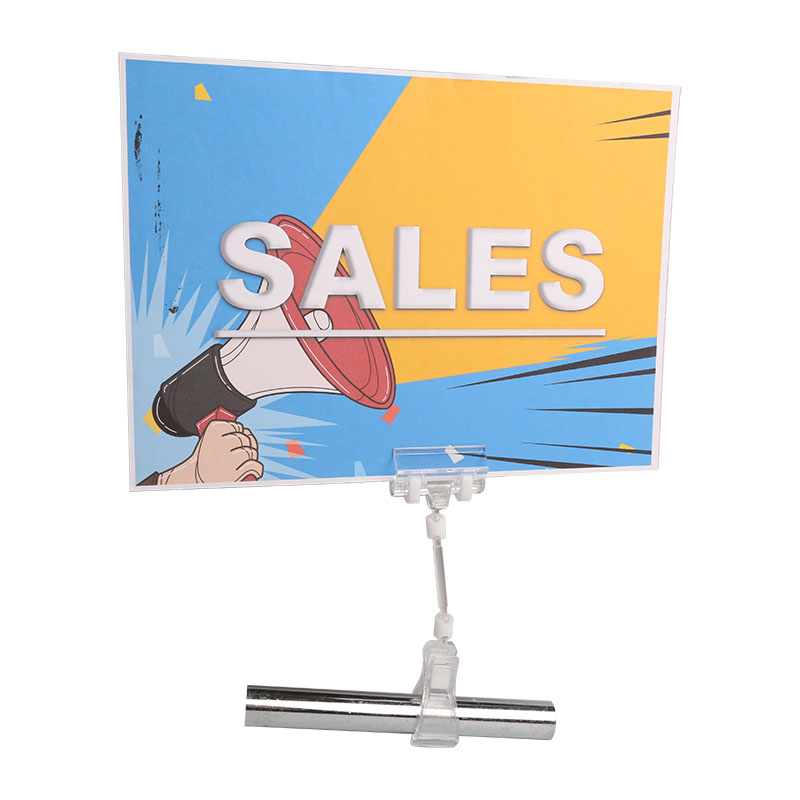 Soporte para carteles con clip de rotación