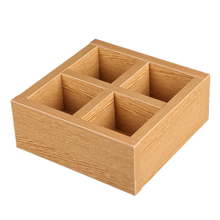 Caja expositora de madera para tienda de productos de belleza 