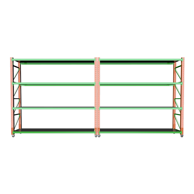 Estantería de almacén con ruedas