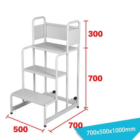 Escalera de almacén de acero de 4 escalones y 20' de ancho LT-5
