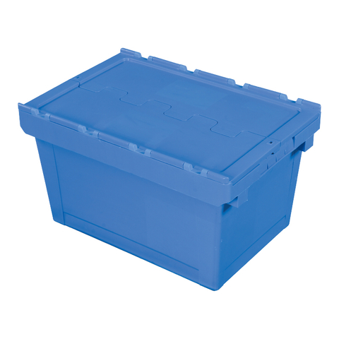 Contenedor con tapa adjunta de caja apilable de plástico NLB-3
