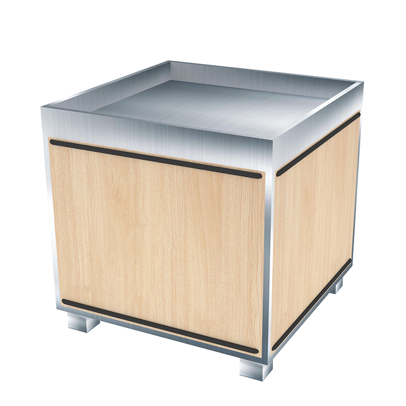 Papelera Huerto De Metal Y Madera