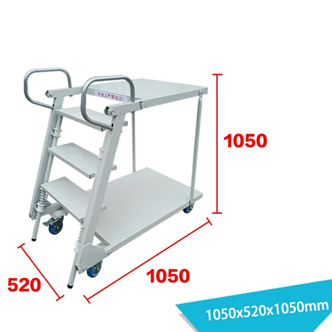 Carros de preparación de pedidos Plataforma de almacén Escalera LT-2