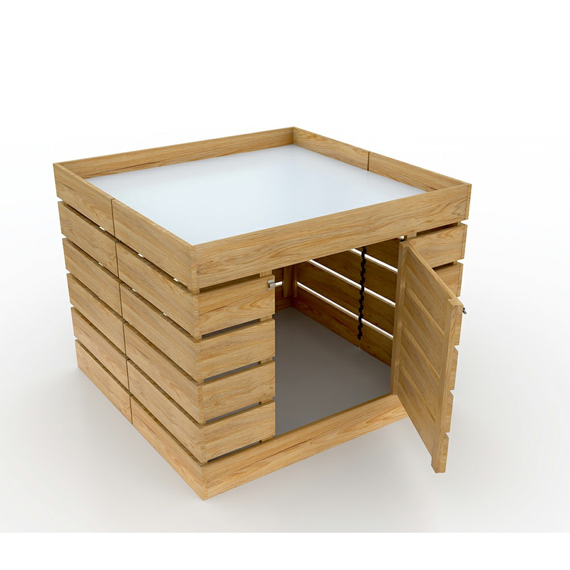 Contenedor de huerto plegable para exhibición de frutas y verduras