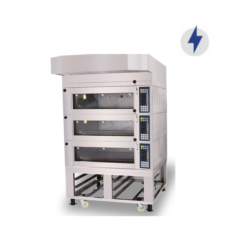Horno eléctrico comercial de piso con horno de covección