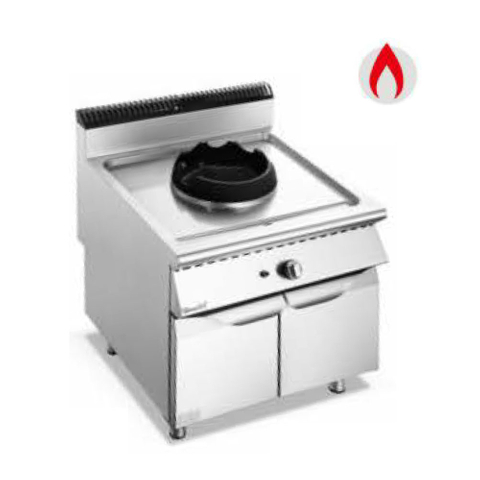 Wok comercial de China con gabinete
