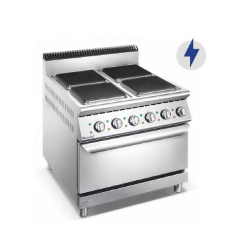 Cocina eléctrica de 4 fuegos con horno