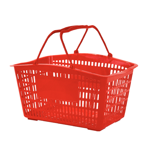 Cesta de compras de plástico de 26 litros para supermercado