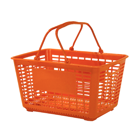 Cesta de compras de plástico de 22 litros para supermercado