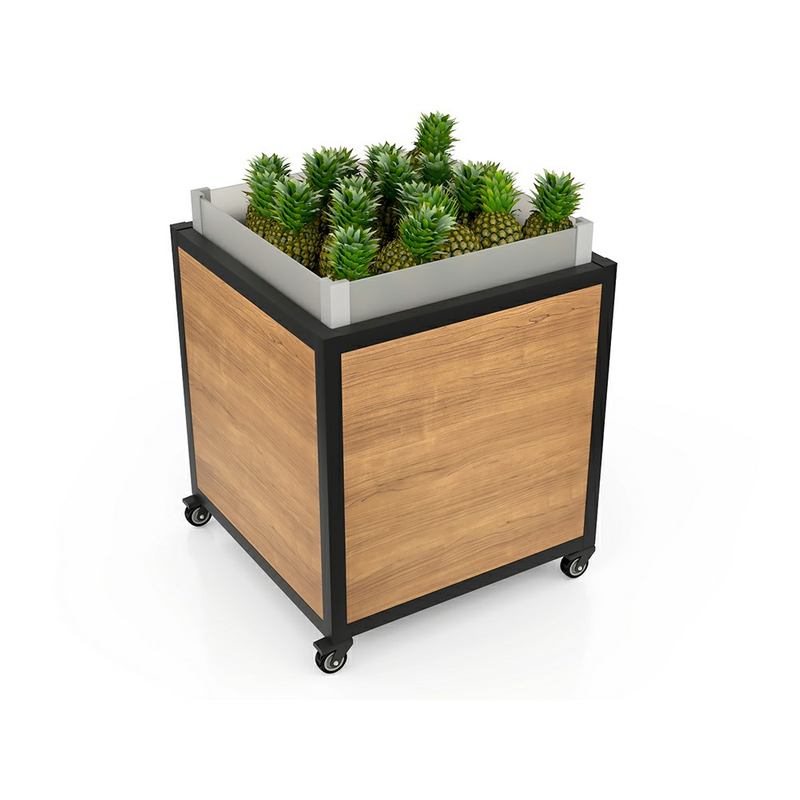 Soporte de exhibición de frutas y verduras de altura ajustable
