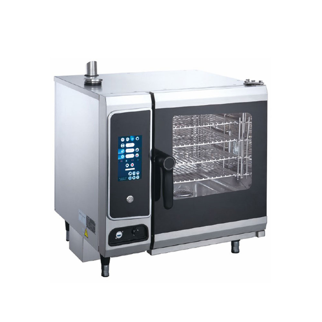 Horno combinado pequeño eléctrico comercial de 6,1 kW y 4 bandejas