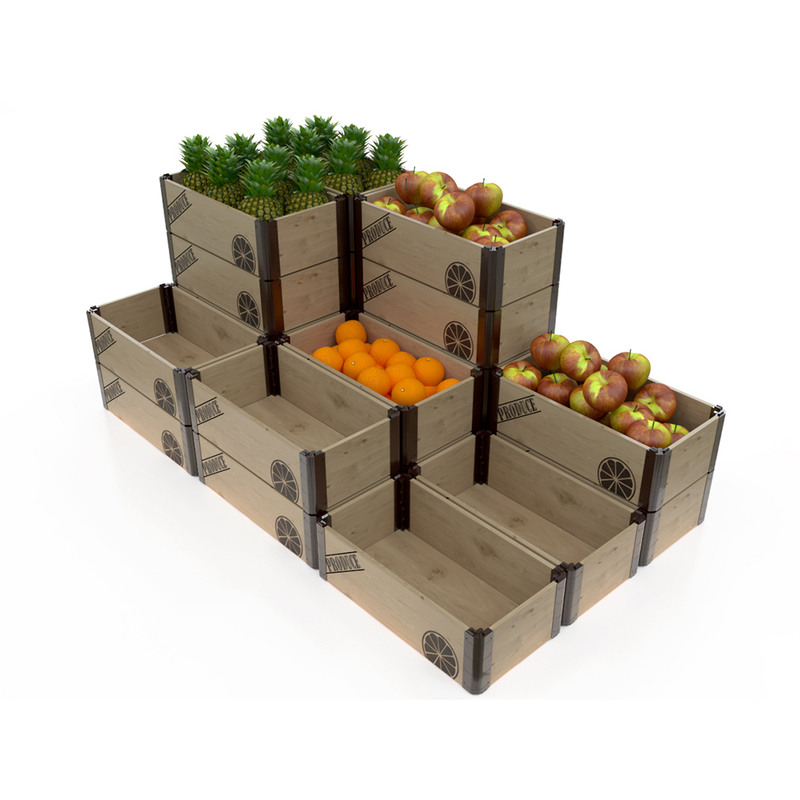 Caja plegable con estampado de madera
